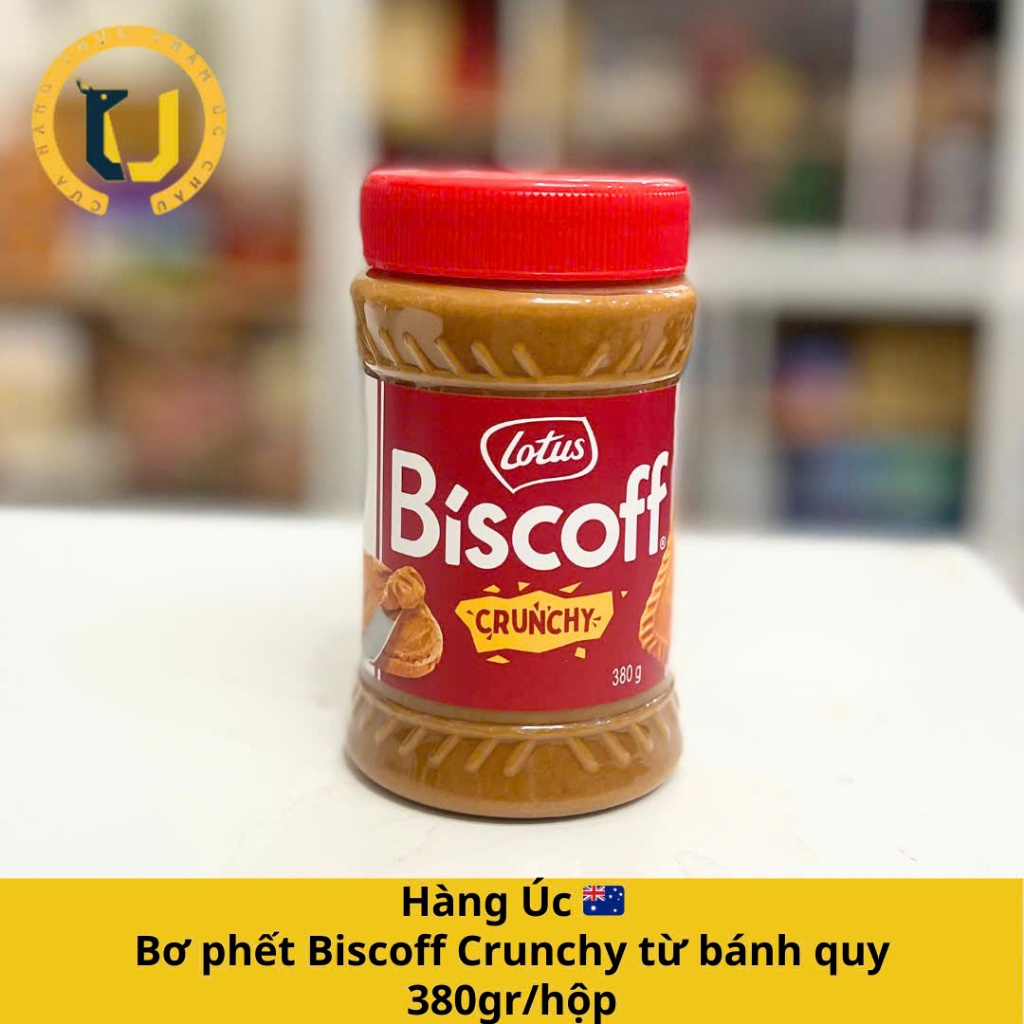 (HÀNG ÚC) Bơ phết vị bánh quy caramel THUẦN CHAY LOTUS BISCOFF Crunchy/ Smooth Original Caramelised 