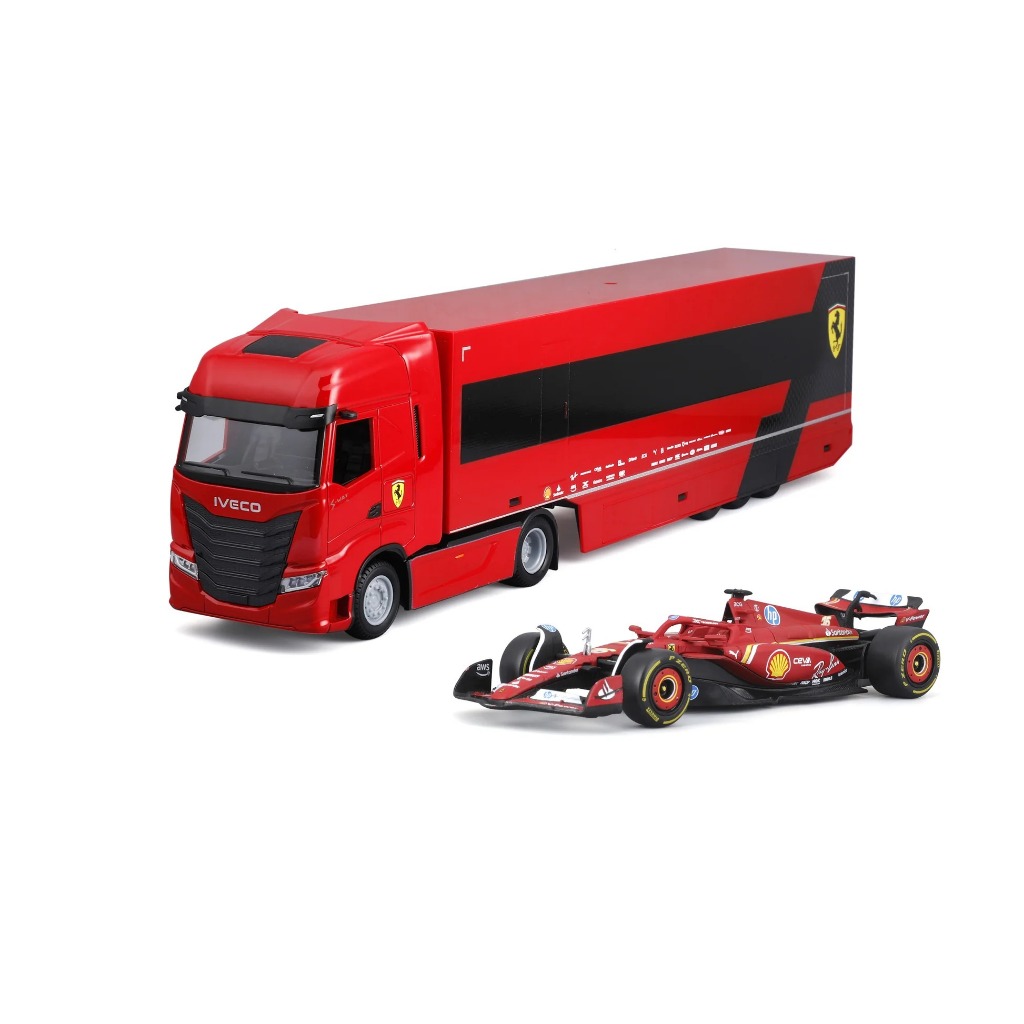 Mô hình xe đầu kéo Racing Hauler - IVECO S WAY WITH SF-24 (2024) tỉ lệ 1:43 Bburago 18-36867