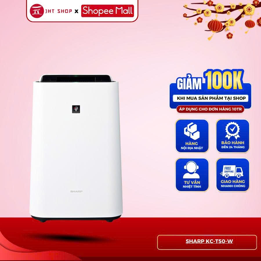MÁY LỌC KHÔNG KHÍ JHTSHOP KC-T50-W NỘI ĐỊA NHẬT