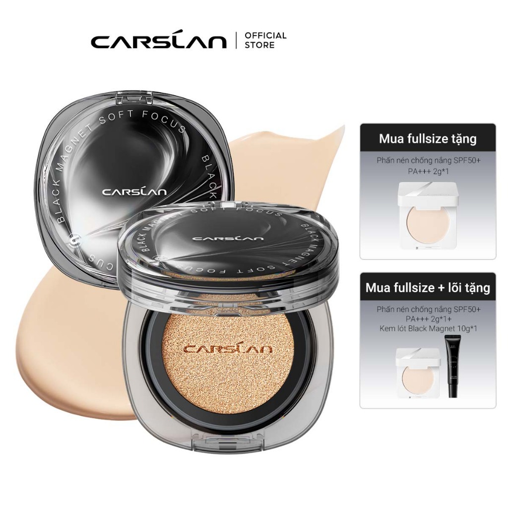 Cushion Carslan Black Magnet Air Cushion Bảo hiểm kiểm soát dầu Mặc dài 13g
