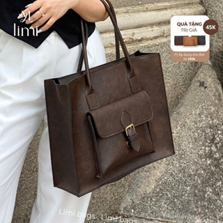 Túi Xách Công Sở Da Nữ LIMI (3 màu) Đựng Laptop Thời Trang, size to đi làm học đi dạy A4 (BEBE)