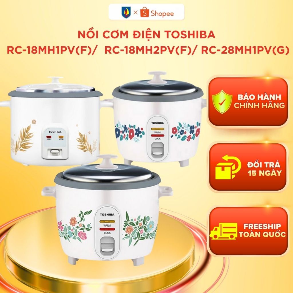 Nồi cơm nắp rời Toshiba RC-18MH1PV(F) 1.8L/ RC-18MH2PV(F) 1.8L/ RC-28MH1PV(G) - Hàng chính hãng