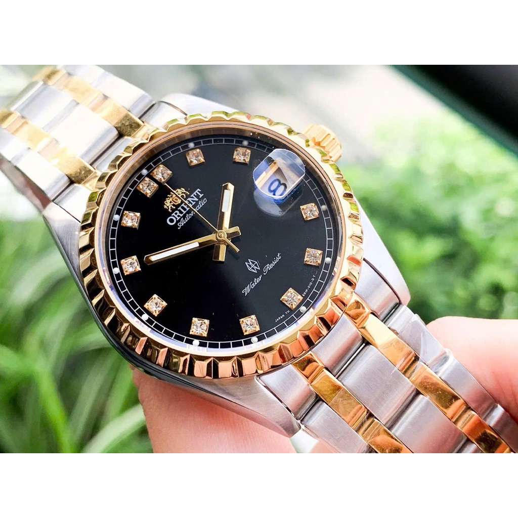Đồng Hồ Nam Orient SER1P007B0 Automatic Size 37 Oyster Black Sapphire Demi Gold