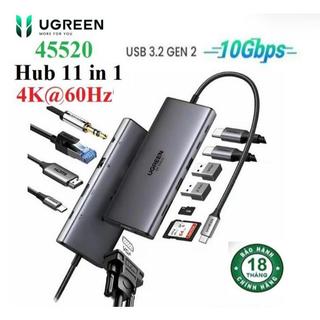 Hub usb c 6 in 1 ugreen 70411 45520 15214 cm195 cao cấp
