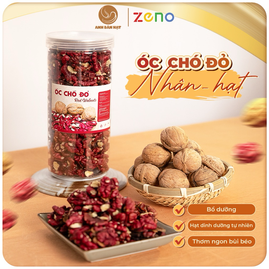 Óc chó đỏ- hạt dinh dưỡng