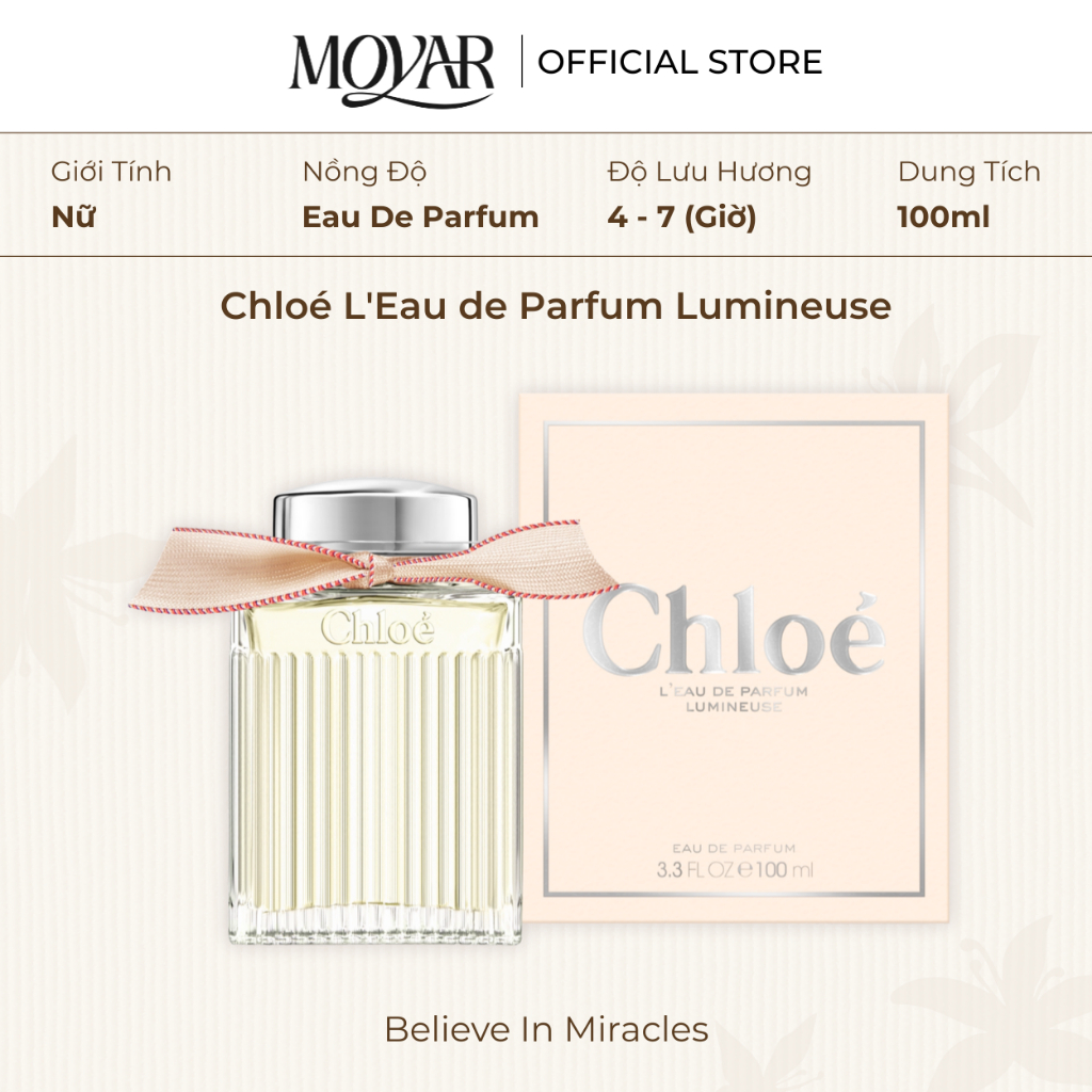 Nước Hoa Fullsize Chloe L'Eau de Parfum Lumineuse | Nước Hoa Nữ | Moyar Perfume