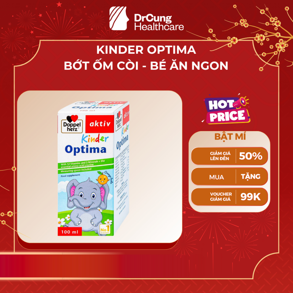 [QUÀ TẶNG KHÔNG BÁN] Siro Ăn Ngon Cho Bé Kinder Optima