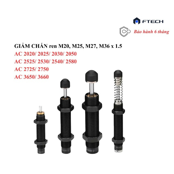 Giảm Chấn Thủy Lực M20, M25, M36 AC 2020/2025/2050/2525/2550/2580/2725/3660