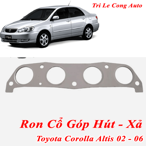 Bộ Ron Cổ Góp Hút + Xả + Ron Pô Hình Côn Toyota Corolla Altis 2002–2006 | Trái Phải | 1.3 2NZ-FE 1.8