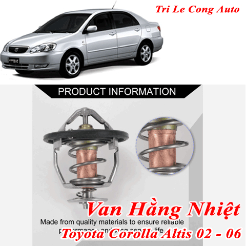 Bộ Van Hằng Nhiệt + Ron Cao Su Toyota Corolla Altis 2002–2006 | 1.3 2NZ-FE 1.8 1ZZ-FE | AT MT