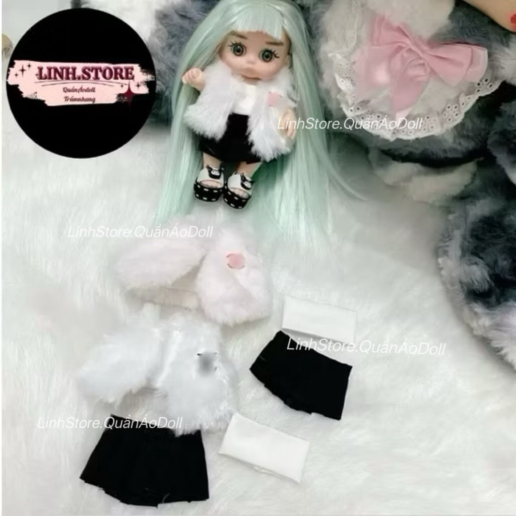 SET VÁY BA MÓN SIÊU SANG CHẢNH MÙA ĐÔNG SIZE DOLL 5IN