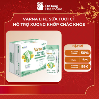 1 Thùng 24 hộp SỮA XƯƠNG KHỚP Varna Life Sữa Tươi Công Thức Hỗ Trợ Xương Khớp Chắc Khỏe (Xanh) ( 24 hộp x 180ml)