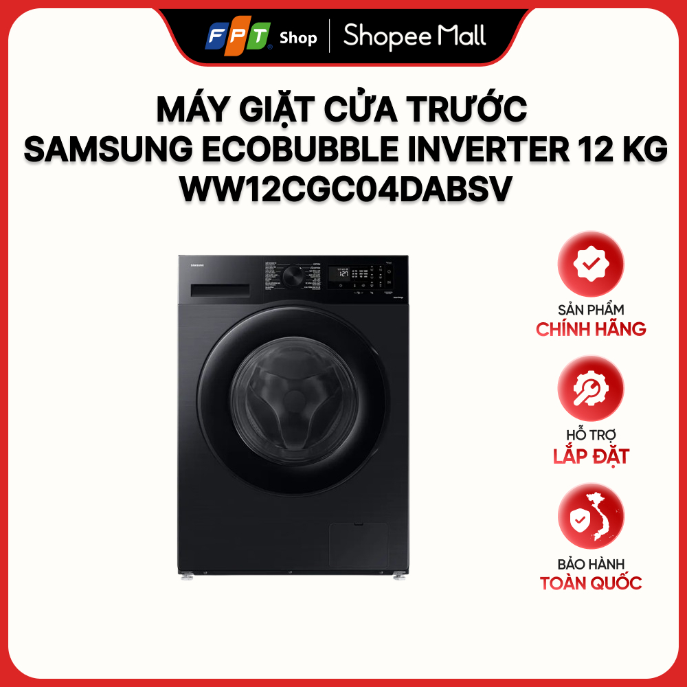 [Hàng chính hãng] Máy giặt Samsung Inverter 12 kg WW12CGC04DABSV