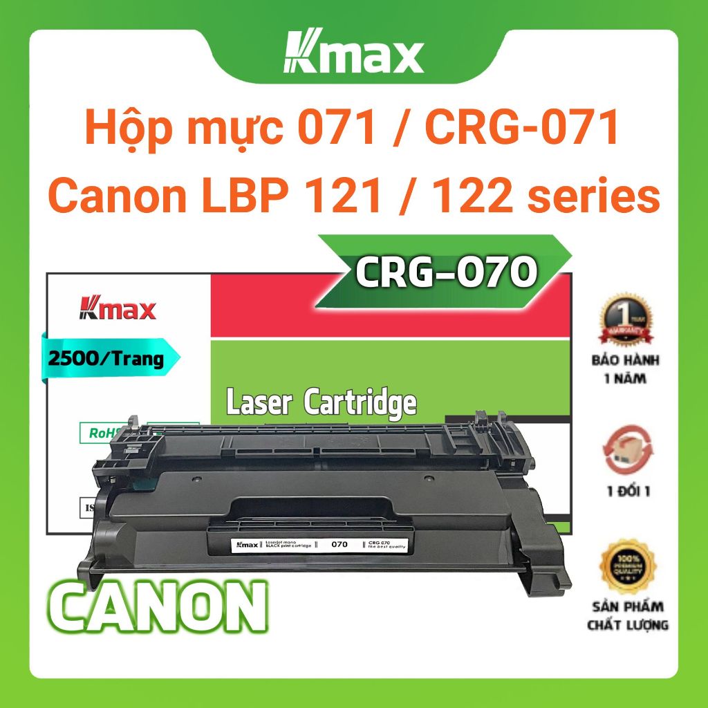 Hộp mực Canon LBP 121 / 122 series mã 071 / CRG 071 || Kmax