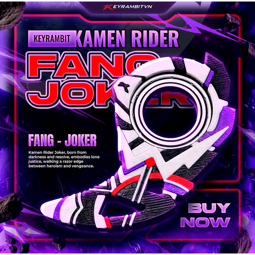 [KAMEN RIDER] Keyrambit FangJoker - Dual Resolve Form - Keyrambitvn - Móc khoá xả Stress