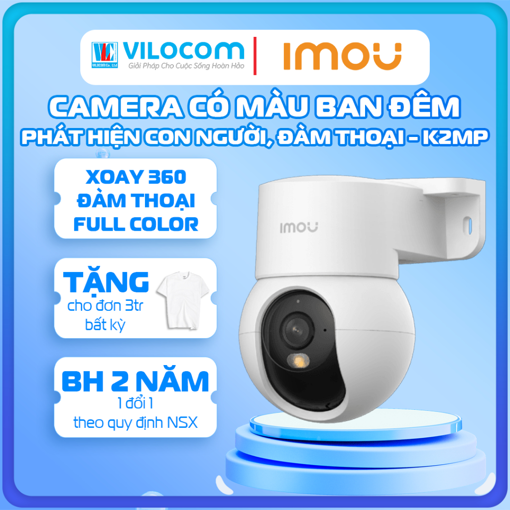 Camera K2MP Ranger mini K2MP-3H0WE K2MP-5H1WE Đàm thoại, có màu ban đêm - Hàng Chính Hãng