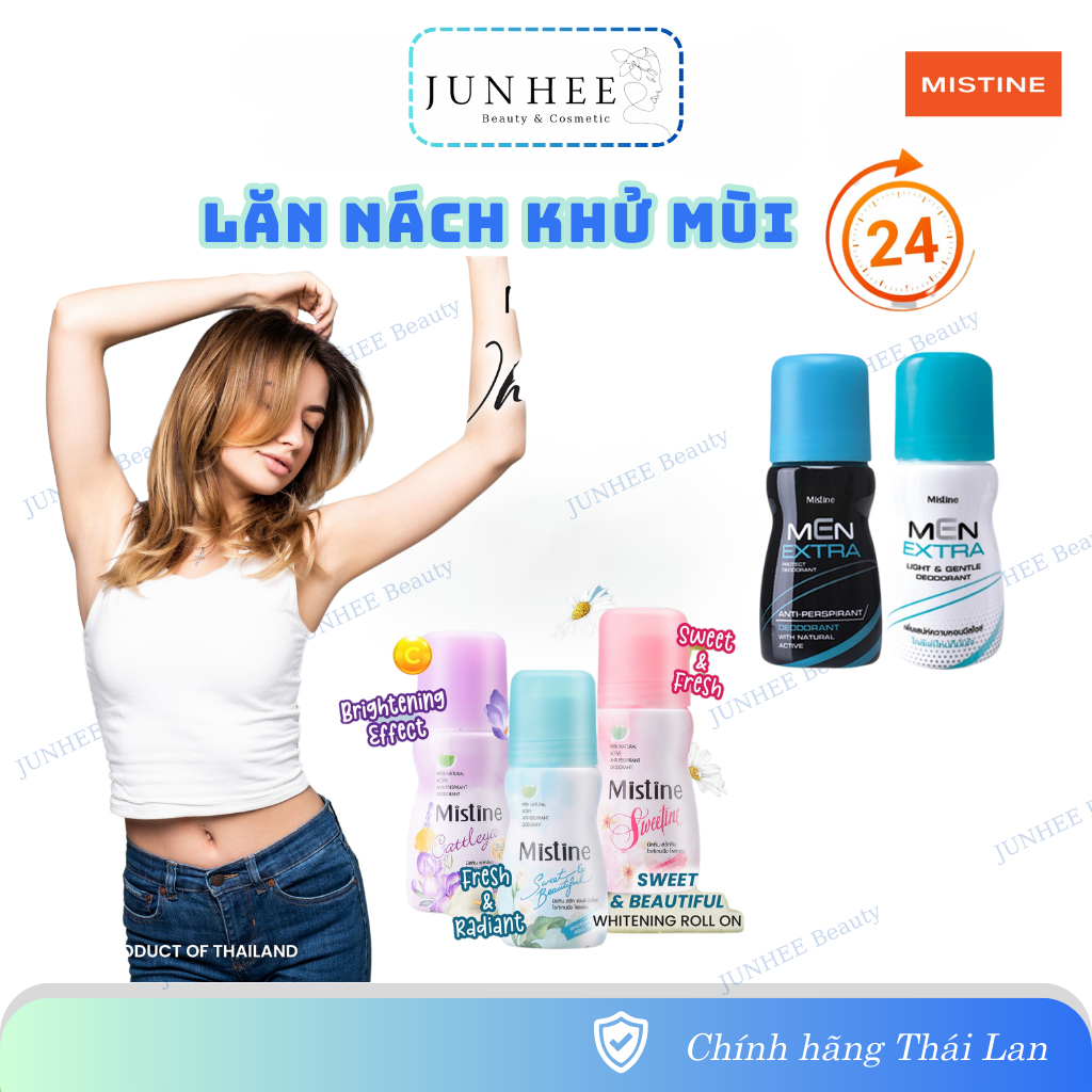 [ JUNHEE_ AUTH ] Lăn nách khử mùi MISTINE WHITE SPA Thái Lan