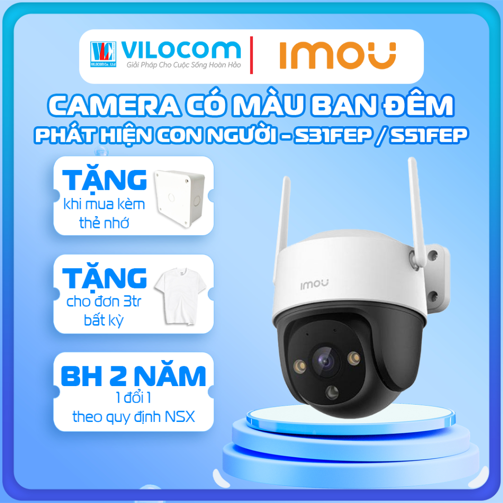 CAMERA IP WIFI IMOU S41FEP S21FEP S31FEP S51FEP ĐÀM THOẠI 2 CHIỀU PHÁT HIỆN CON NGƯỜI