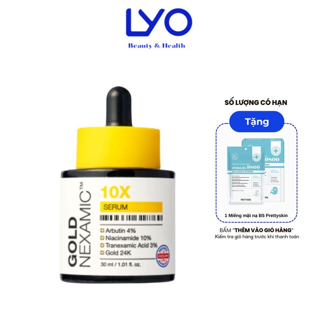 Serum Tinh Chất Dưỡng Sáng Da, Chống Lão Hóa, Mờ Thâm Nám Đa Tầng Anodin 10X Goldnexamic Serum Hàn Q