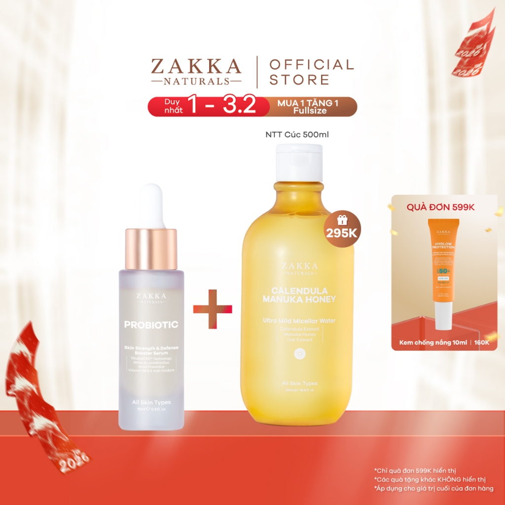 [MINISIZE] Tinh chất hỗ trợ lợi khuẩn giúp khoẻ da Probiotic Skin Strength & Defense Zakka Naturals 