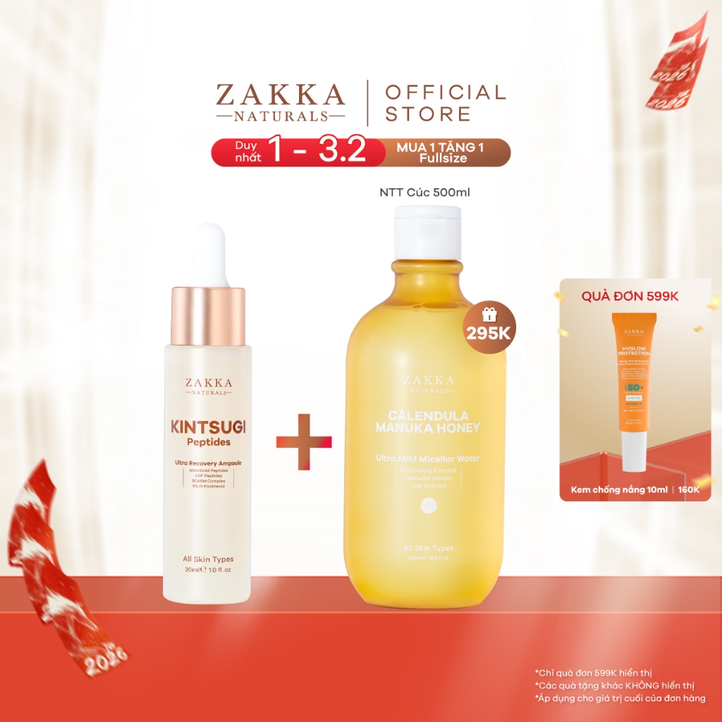 Tinh Chất Kintsugi Peptides Ultra Recovery Ampoule Zakka Naturals 30ml