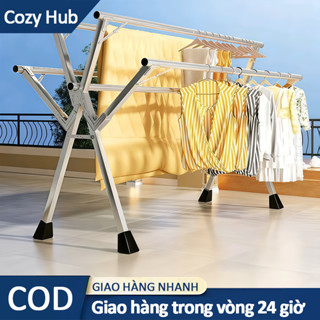 Móc treo quần áo bằng thép không gỉ, thanh phơi quần áo gấp gọn, cấu trúc thanh siêu bền