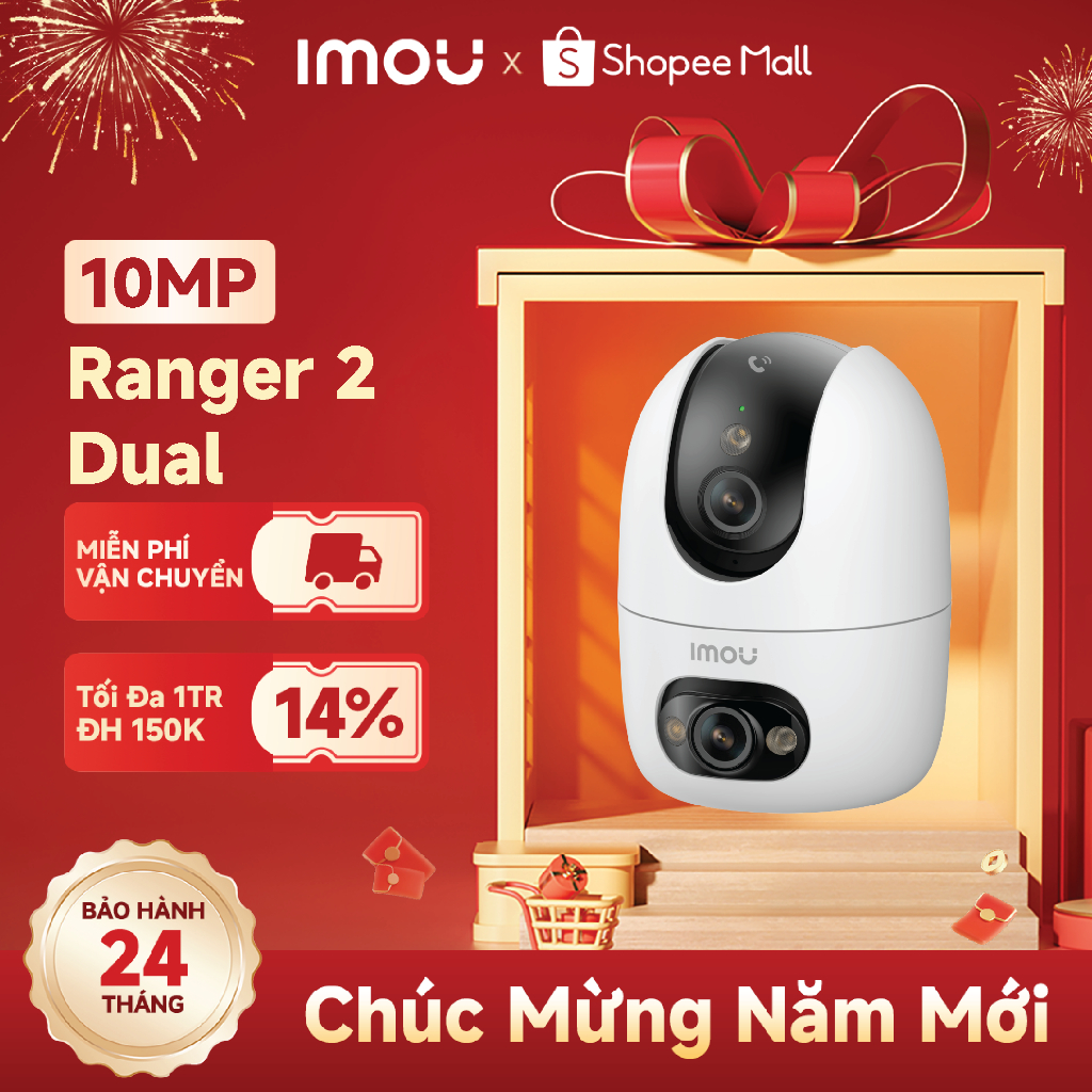 Imou Camera Wifi trong nhà Ranger 2 Dual 10MP I IPC-S20EP-10M0S  I  Gọi video một chạm I  Phát hiện 