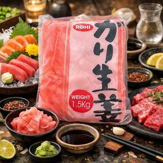 Gừng Hồng Rohi Ngâm Chua Ngọt Túi 1.5Kg -ROHI - Chuyên Dùng Cho Sashimi & Sushi