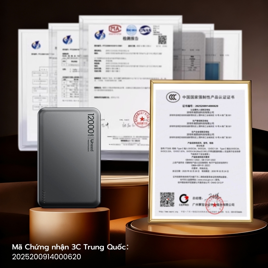 【Bảo hành hai năm】UNEED Pin sạc dự phòng từ tính QI2 20W Sạc nhanh nhiệt độ thấp Thân siêu mỏng 0.65cm 12000/6000mAh | BigBuy360 - bigbuy360.vn