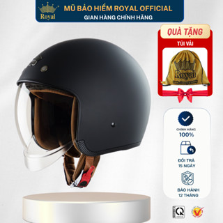 Mũ Bảo Hiểm 3/4 Royal M139 Chính Hãng Kính Dài Chắn Gió Chống Nắng Cho Nam Nữ Bảo Hành 12 Tháng
