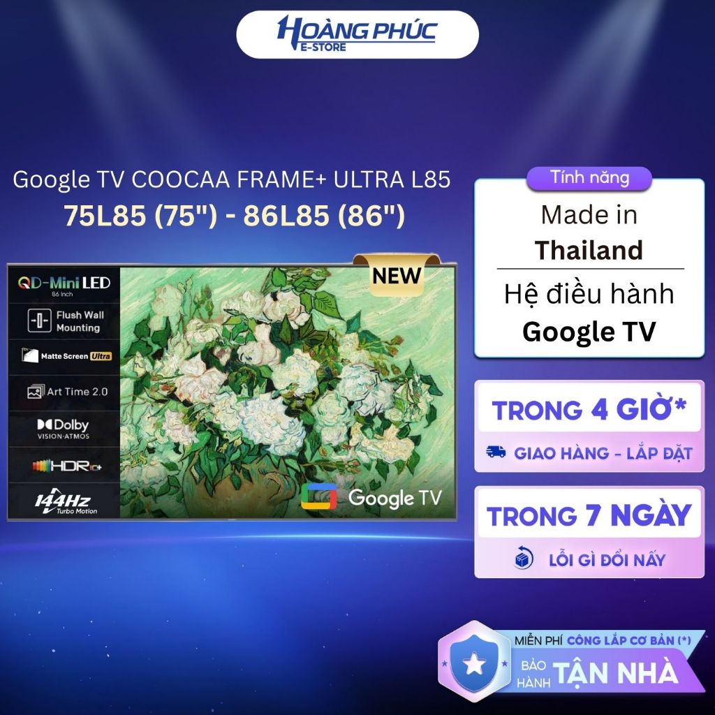L85 | Google TV COOCAA FRAME+ ULTRA L85 - 75 inch 75L85 / 86 inch 86L85