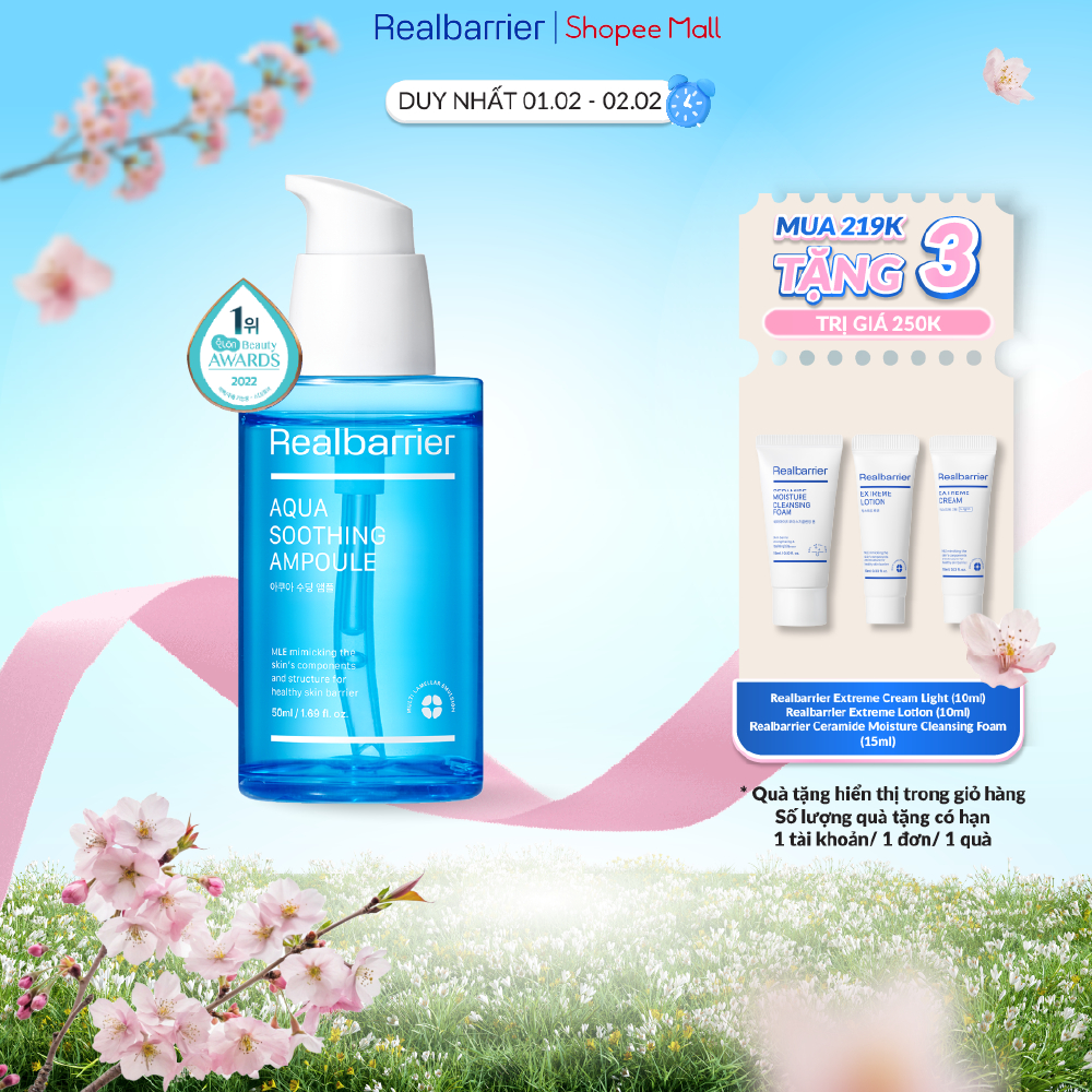 Tinh chất dưỡng ẩm Real Barrier Aqua Soothing Ampoule 50ml