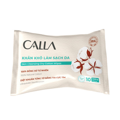 Khăn khô làm sạch da Calla 10 miếng/gói