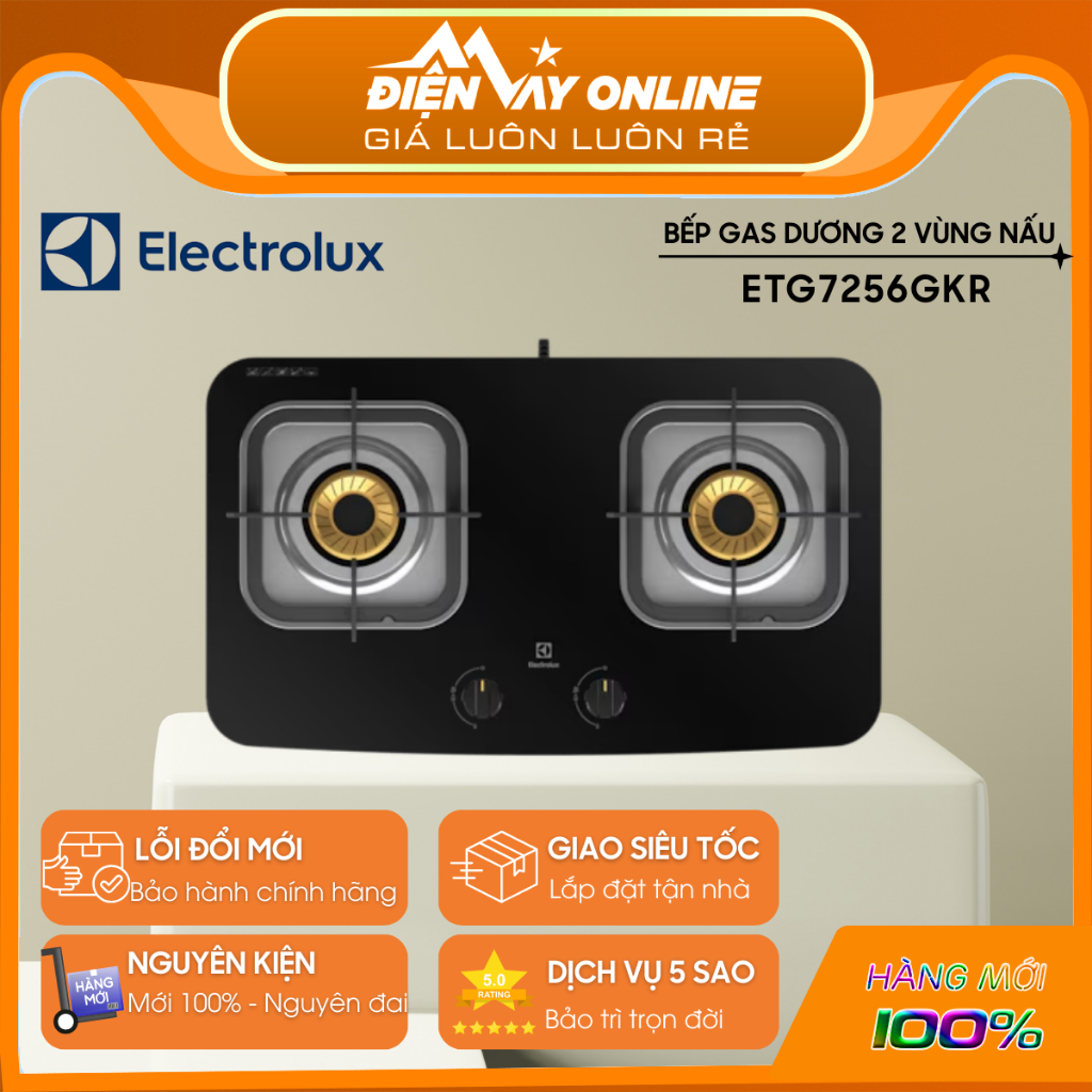 [HỖ TRỢ LẮP ĐẶT] Bếp gas dương 2 Vùng Nấu Electrolux ETG7256GKR/ETG7266GKR - UltimateTaste 300 - Bảo