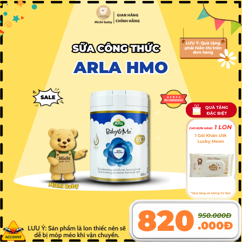(VOUCHER 100K)- Sữa Arla Baby&Me HMO Cao Cấp Từ Đan Mạch số 1,2,3 hộp 800g- MC794 - AF4