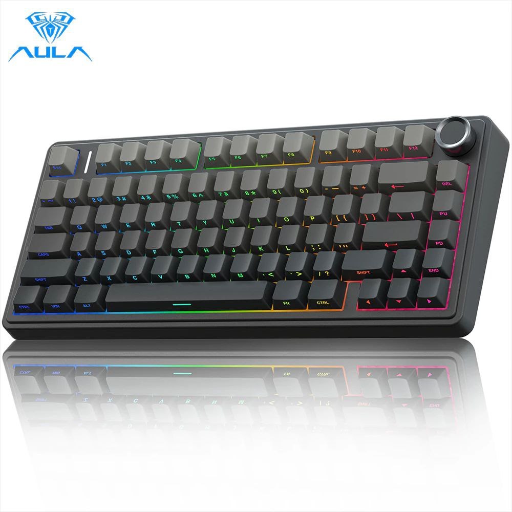 Bàn phím cơ bluetooth AULA F75 - Bàn phím không dây 3 mode kết nối - LED RGB