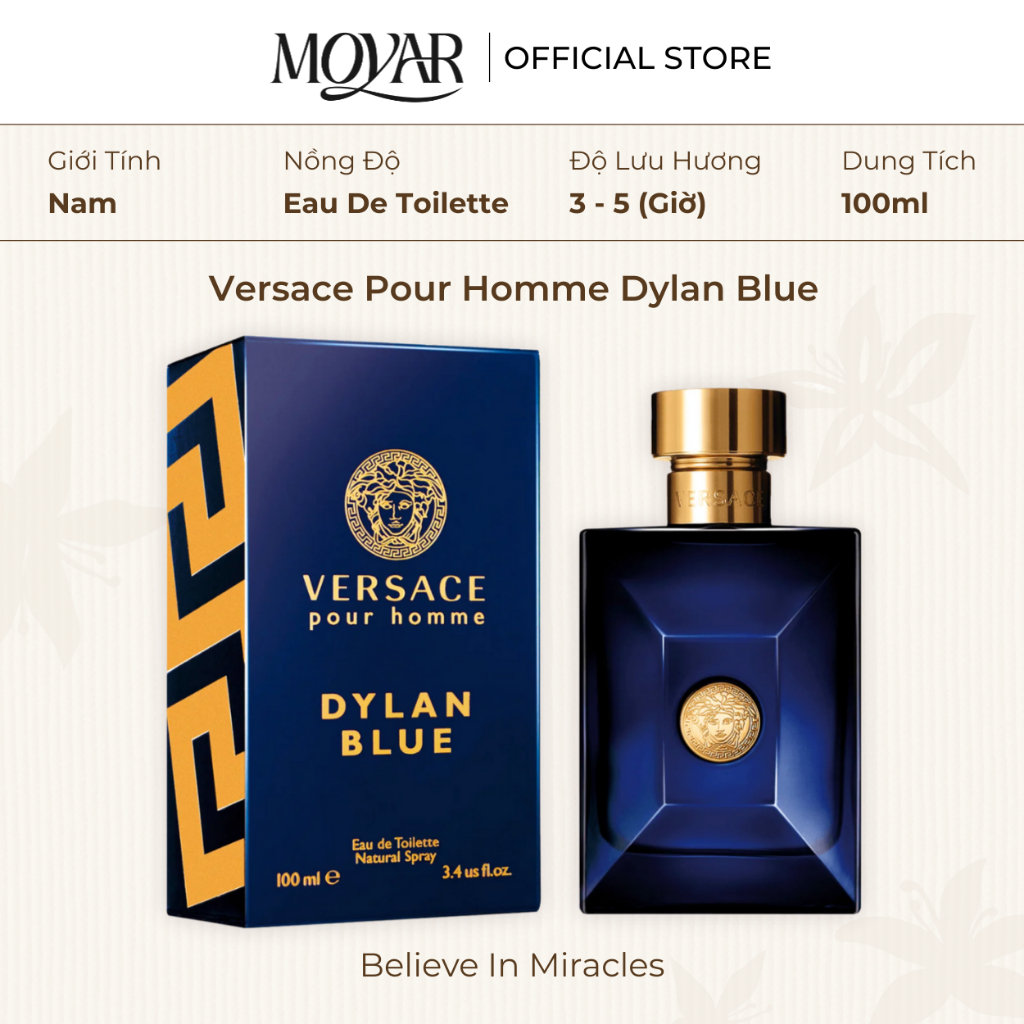 Nước Hoa Fullsize Versace Dylan Blue Pour Homme EDT | Nước Hoa Nam | Moyar Perfume