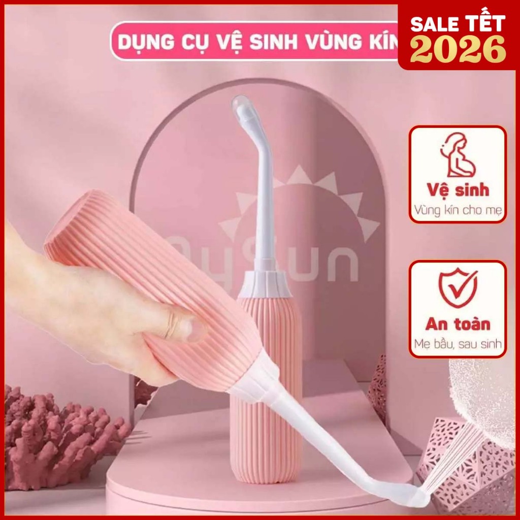 Bình dụng cụ thụt rửa phụ khoa vệ sinh âm đạo xịt vùng kín nữ