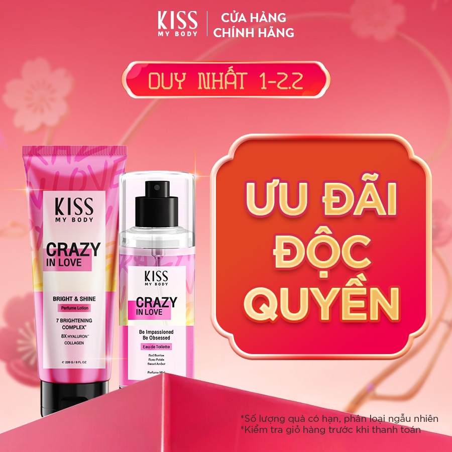 Bộ Đôi Hoàn Hảo Body Lotion + Body Mist hương Crazy In Love