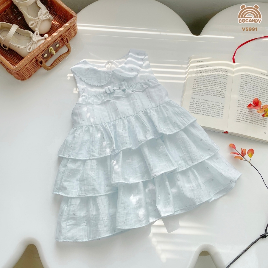 Váy cho bé COCANDY -Váy cộc XANH Minty V5991