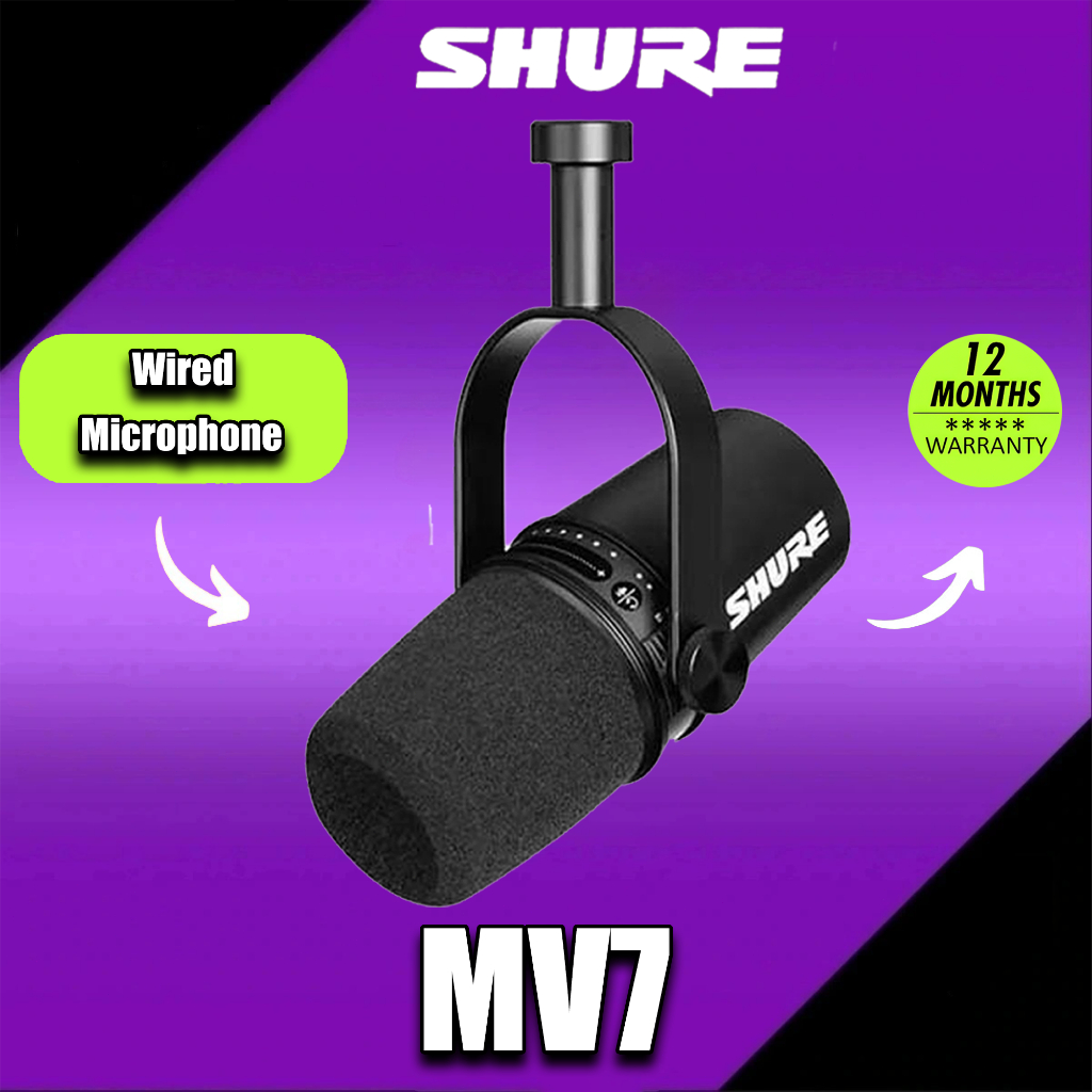 Micro USB Shure MV7 dùng để ghi âm thanh và podcast