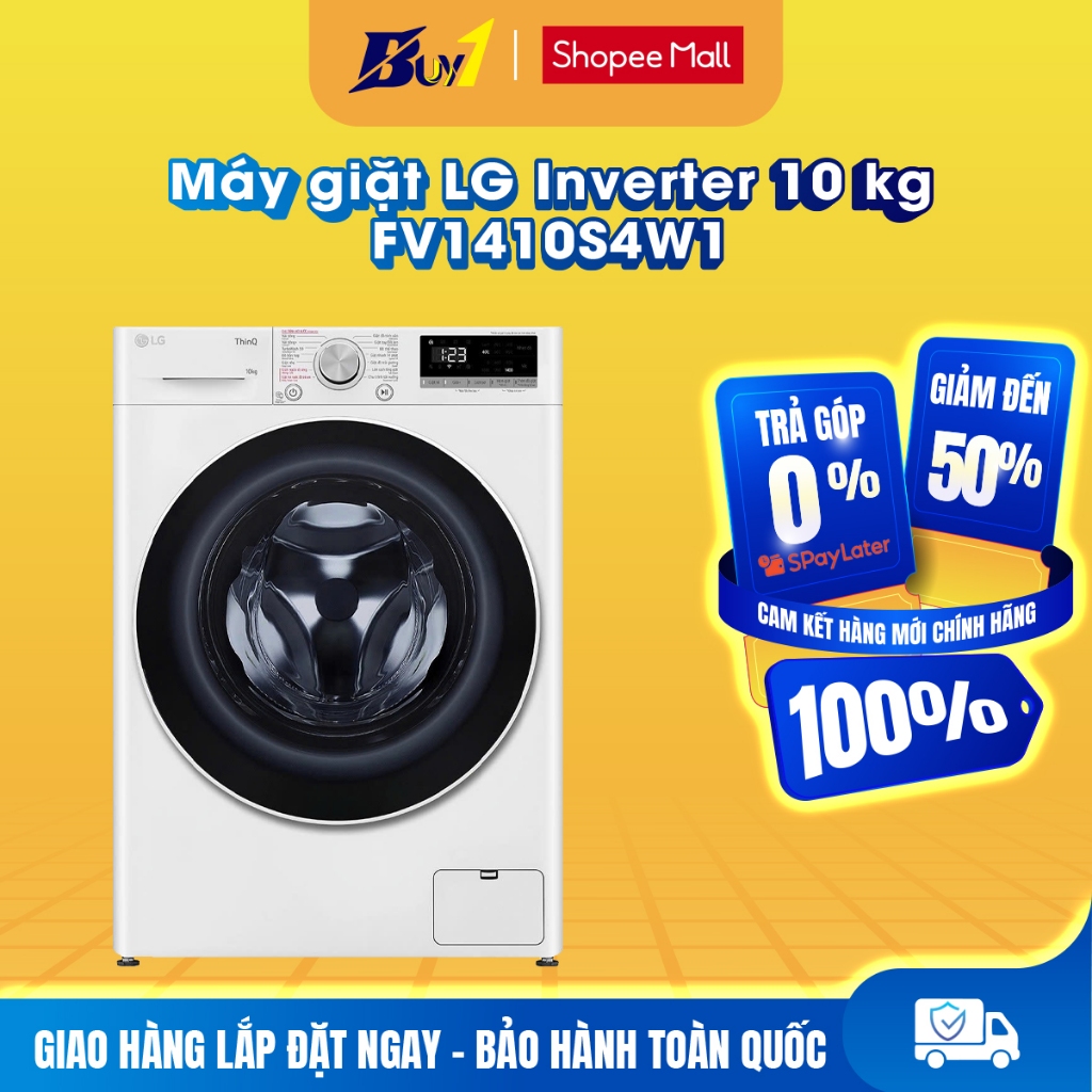 FV1410S4W1 - Máy giặt LG Inverter 10 kg FV1410S4W1 - Hàng chính hãng