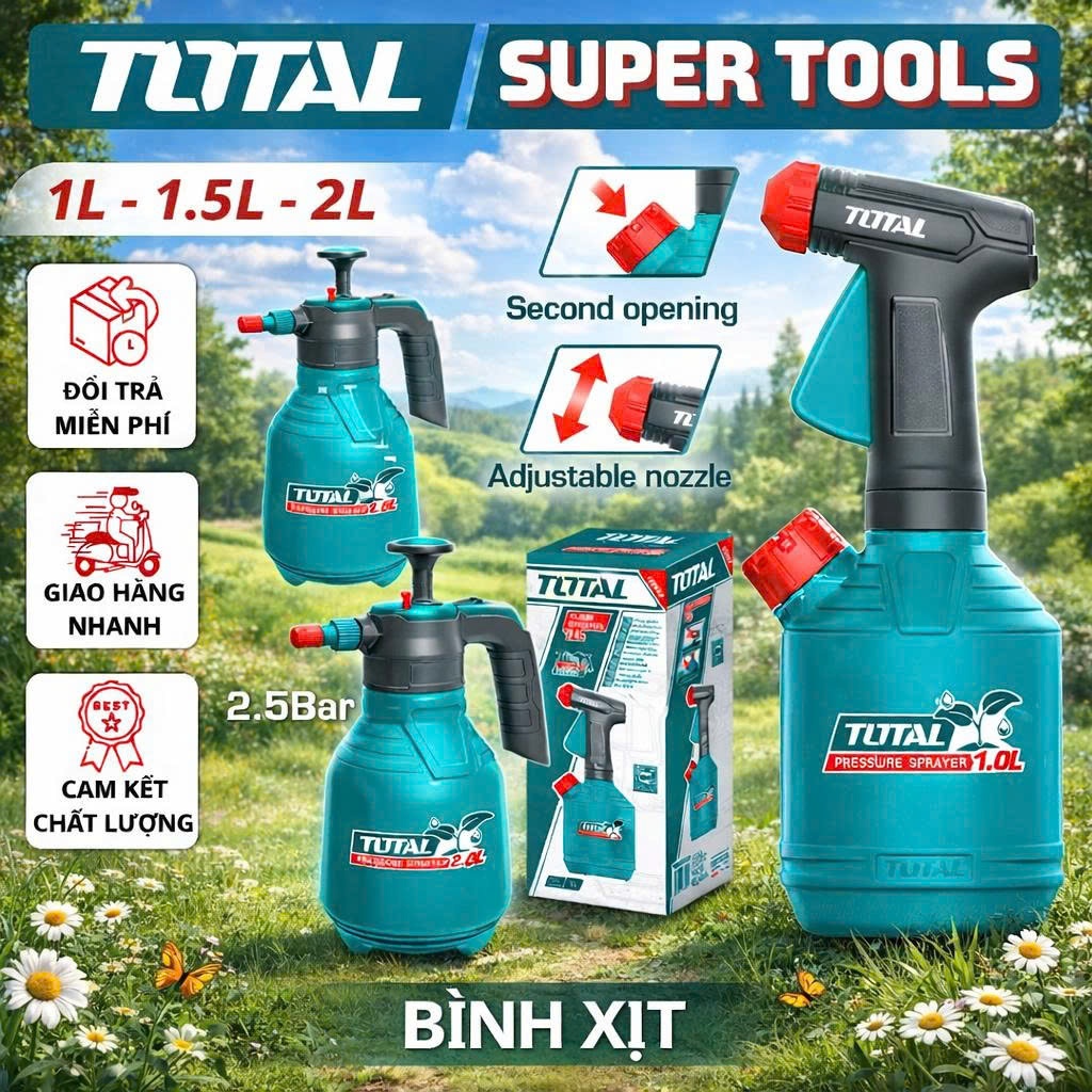 TOTAL Bình xịt 1L, 1.5L, 2L  THSPP30102, THSPP201502, THSPP20202