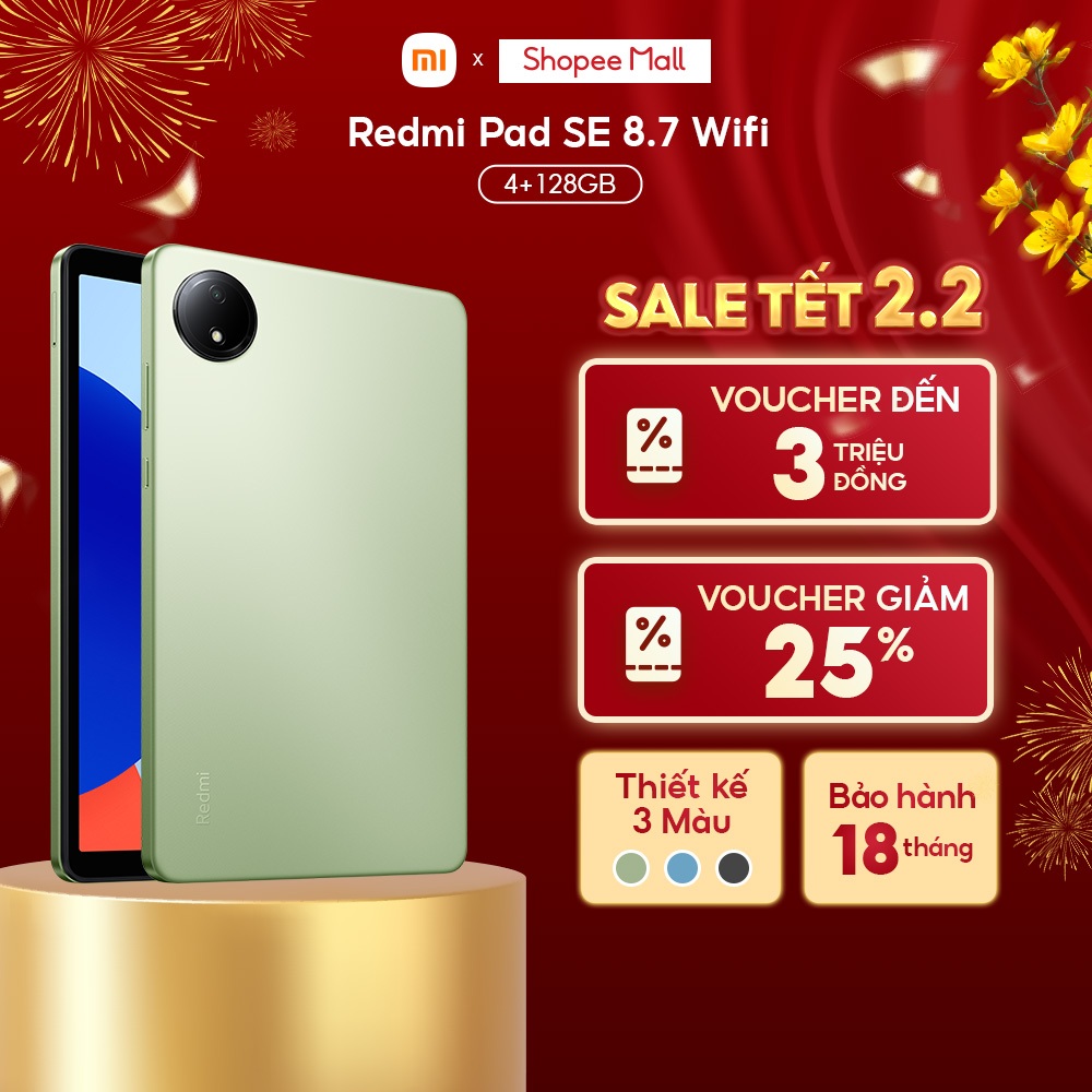 [Livestream] [VOUCHER 200K] Máy tính bảng Redmi Pad SE 8.7 Wifi (4+64GB | 4+128GB) | LCD 90Hz | Medi