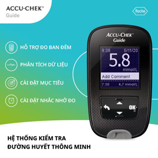 [Combo Thông Minh] Máy Đo Đường Huyết ACCU-CHEK Guide Kèm Hộp 25 Que Thử & 24 Kim Lấy Máu FastClix