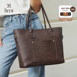 Túi Công Sở Nữ LIMI (2 màu) Tote Da Đựng Laptop xách tay cỡ to đi học đi làm đi dạy A4 (HELEN)
