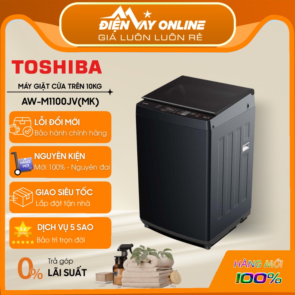 [GIAO TOÀN QUỐC] AW-M1100JV(MK) - Máy Giặt 10kg Toshiba AW-M1100JV MK