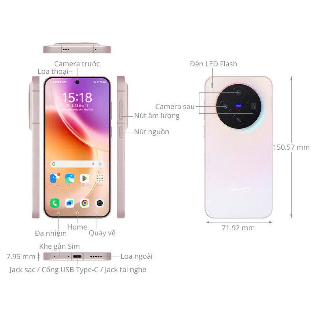 (Bản TTVN) VIVO X300 5G (12GB/256GB) - Hàng Chính Hãng Thị Trường Việt Nam, BH 2 Năm, Nguyên Seal | BigBuy360 - bigbuy360.vn