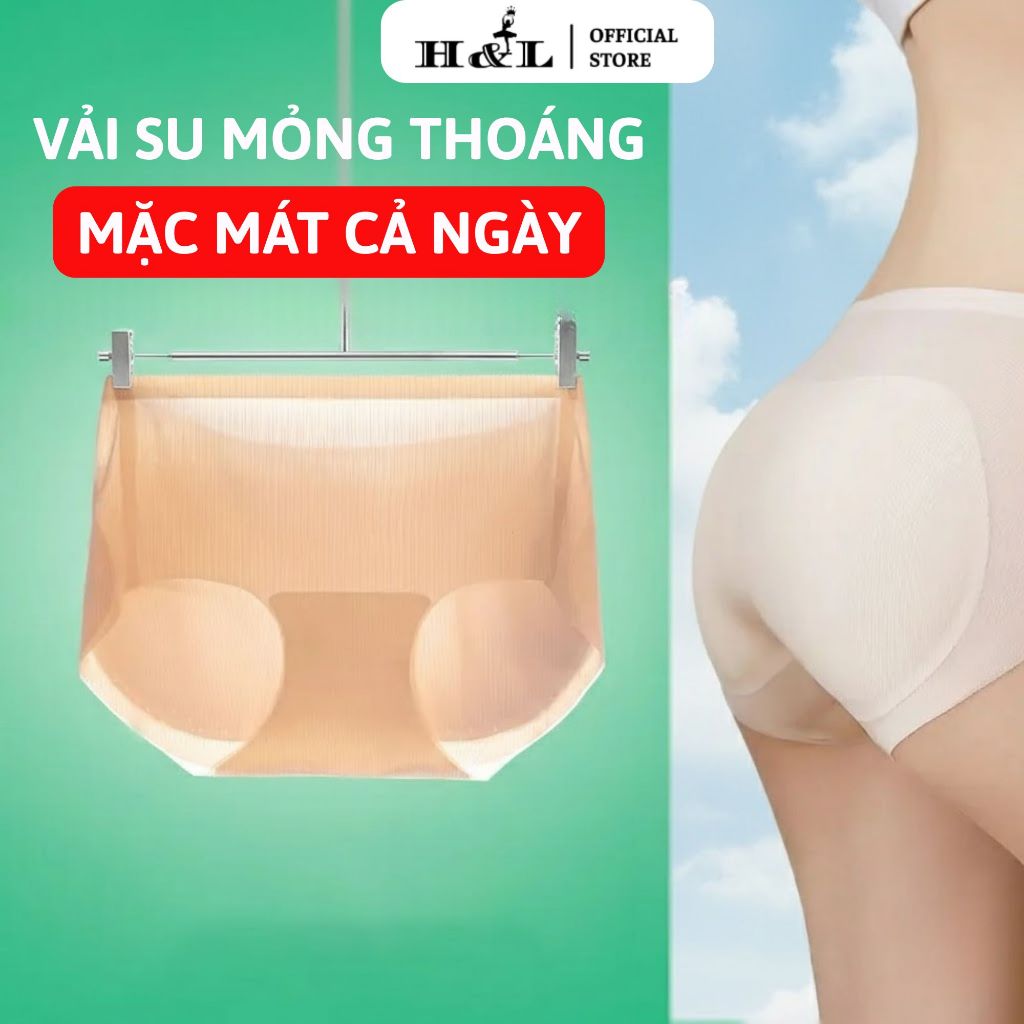 Quần Lót Nữ Nâng Mông Tự Nhiền Đệm Mỏng Thoáng Mát, Quần Lót Nâng Mông Su Mỏng Mát HL BOUTIQUE N2055