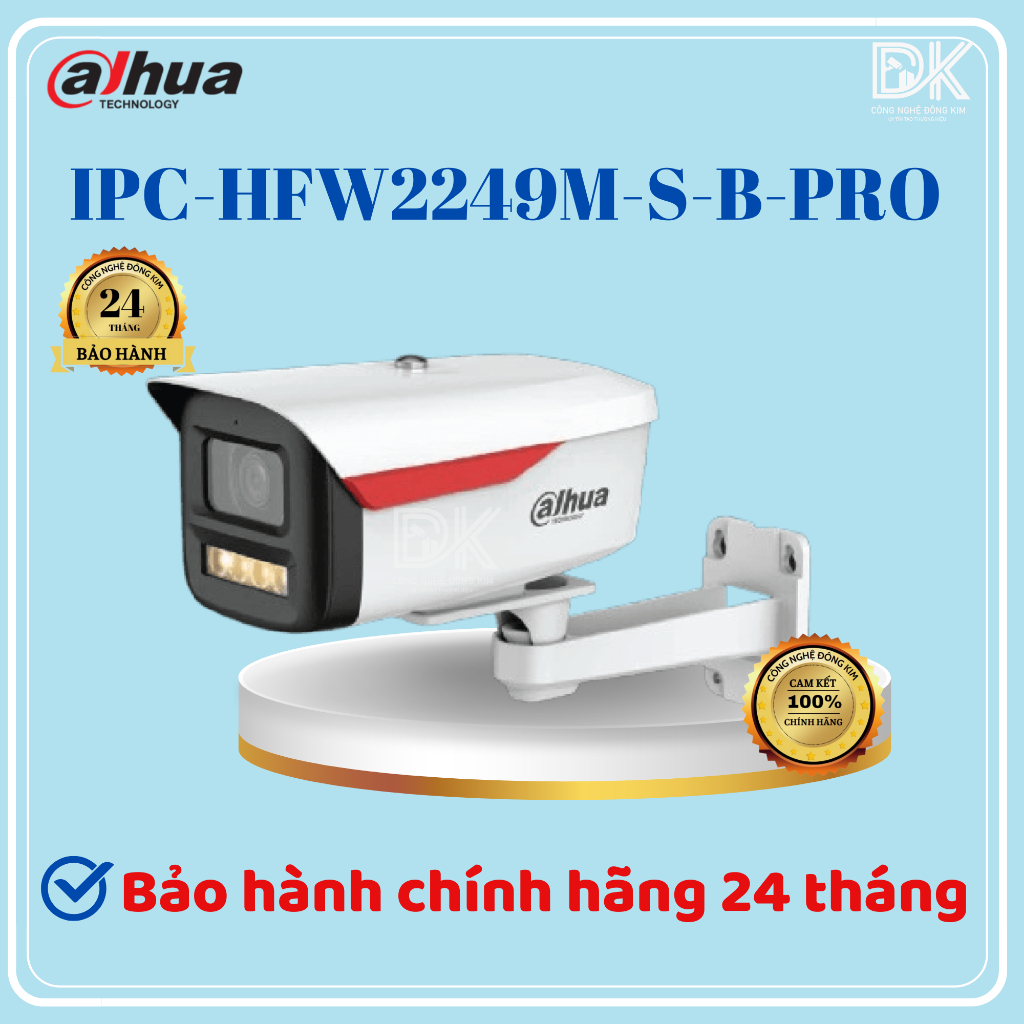 Camera Dahua Thân cố định 2MP/ 4MP có mic DH-IPC-HFW2249M-S-B-PRO/ DH-IPC-HFW2449M-S-B-PRO, Chính Hã